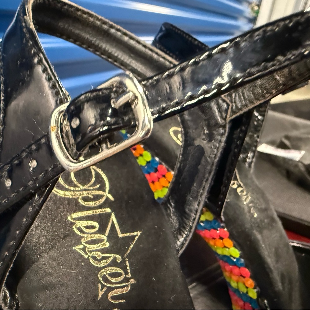 Pleaser Multicolor Rhinestone Platform Heels - image 6